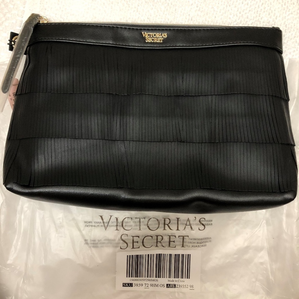 victoria secret fringe clutch bag